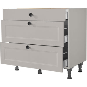 nobilia Kochstellenschrank KS2A90 90 cm Stein Grau Matt 772 Cascada 684