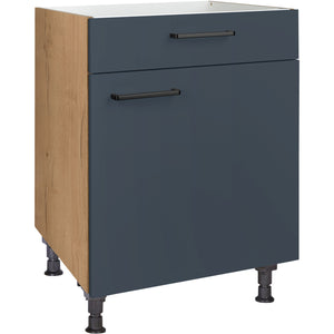 nobilia Kochstellenschrank KS60 60 cm Dunkel Blau Fjordblau Ultra Matt 966 Easytouch 945