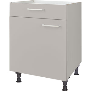 nobilia Kochstellenschrank KS60 60 cm Hellgrau Stein grau super matt 341 Touch 317