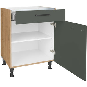 nobilia Kochstellenschrank KS60 60 cm Mineral Grün Ultra Matt 964 Easytouch 945