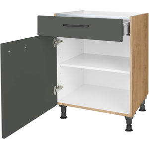 nobilia Kochstellenschrank KS60 60 cm Mineral Grün Ultra Matt 964 Easytouch 945