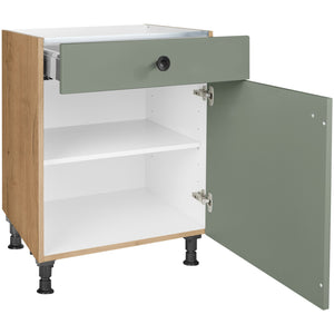 nobilia Kochstellenschrank KS60 60 cm Schilf Grün matt 776 Cascada 684