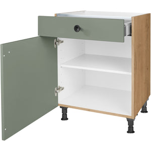 nobilia Kochstellenschrank KS60 60 cm Schilf Grün matt 776 Cascada 684