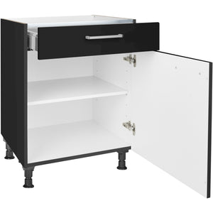 nobilia Kochstellenschrank KS60 60 cm Schwarz super matt 340 Touch 317