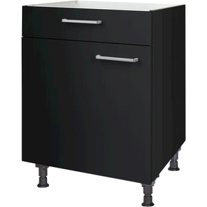 nobilia Kochstellenschrank KS60 60 cm Schwarz super matt 340 Touch 317