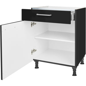 nobilia Kochstellenschrank KS60 60 cm Schwarz super matt 340 Touch 317