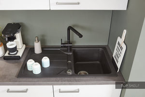 Wasserhahn / Mischbatterie/ Einhebelmischer  Schwarzmatt CARLO NOBILI 24 mm