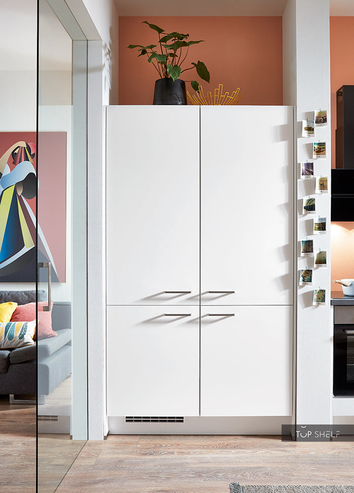 nobilia Küche Hochschrankkombination mit Kühl- Gefrier-Kombination