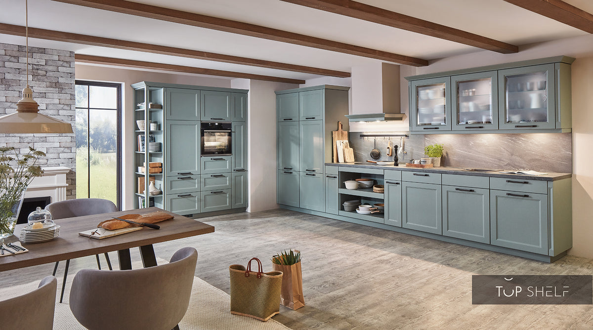 nobilia Küche  Cascada 776 Lacklaminat Schilf 480+190 cm konfigurierbar mit E-Geräten