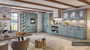 nobilia Küche  Cascada 776 Lacklaminat Schilf 480+190 cm konfigurierbar mit E-Geräten