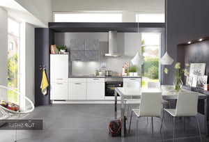 nobilia Küche Küchenzeile Laser 427 Alpinweiss Color Concept 266 Caledonia 310 cm Küche konfigurierbar mit E-Geräten spiegeverkehrt