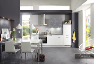 nobilia Küche Küchenzeile Laser 427 Alpinweiss Color Concept 266 Caledonia 310 cm Küche konfigurierbar mit E-Geräten