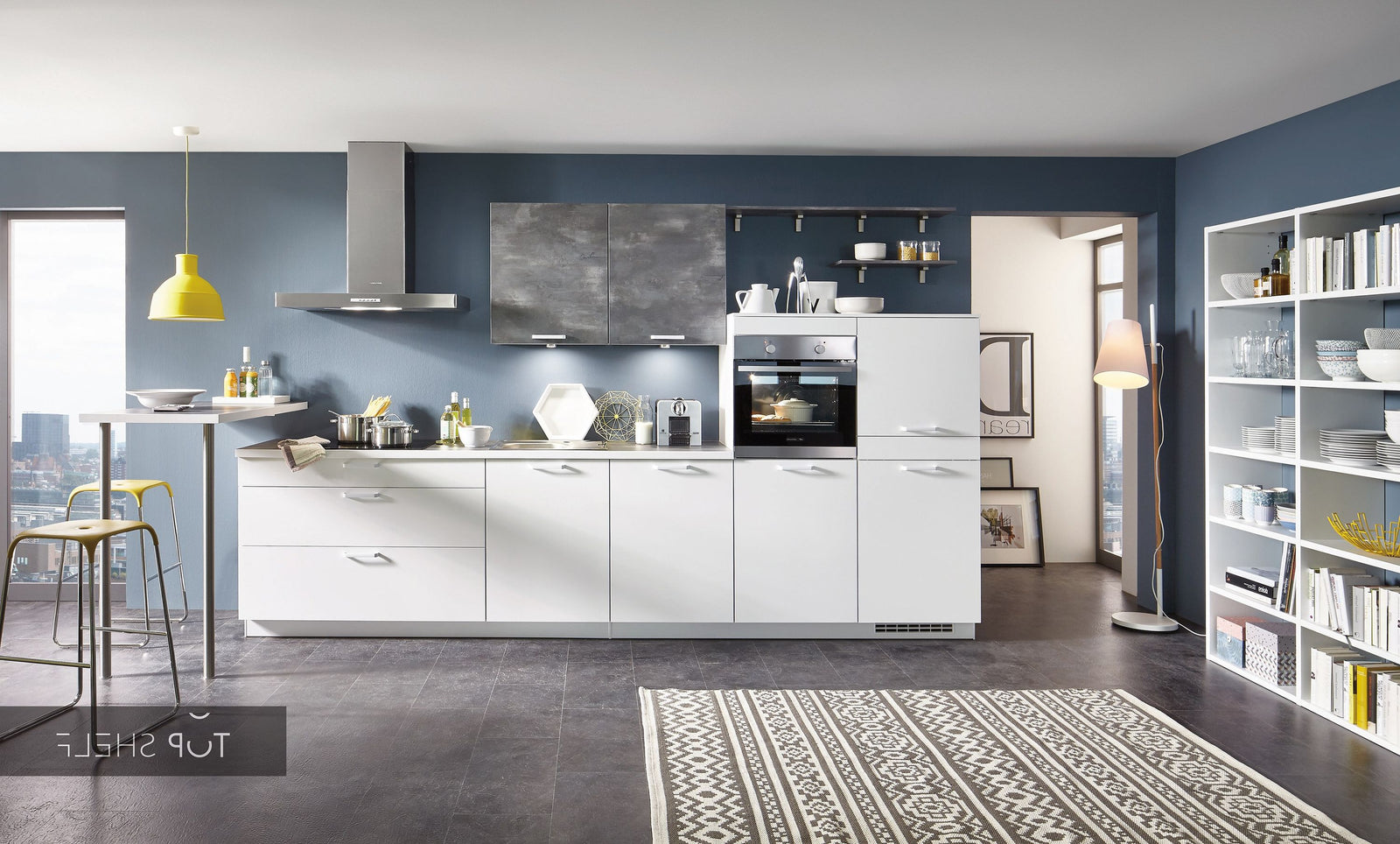 nobilia Küchenzeile Speed 244 Alpinweiß Color Concept 266 Caledonia 360 cm konfigurierbar mit Elektrogeräten