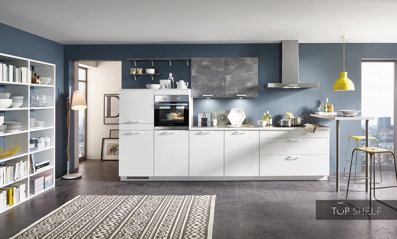 nobilia keukenblok Speed 244 Alpinweiß Color Concept 266 Caledonia 360 cm configureerbaar --