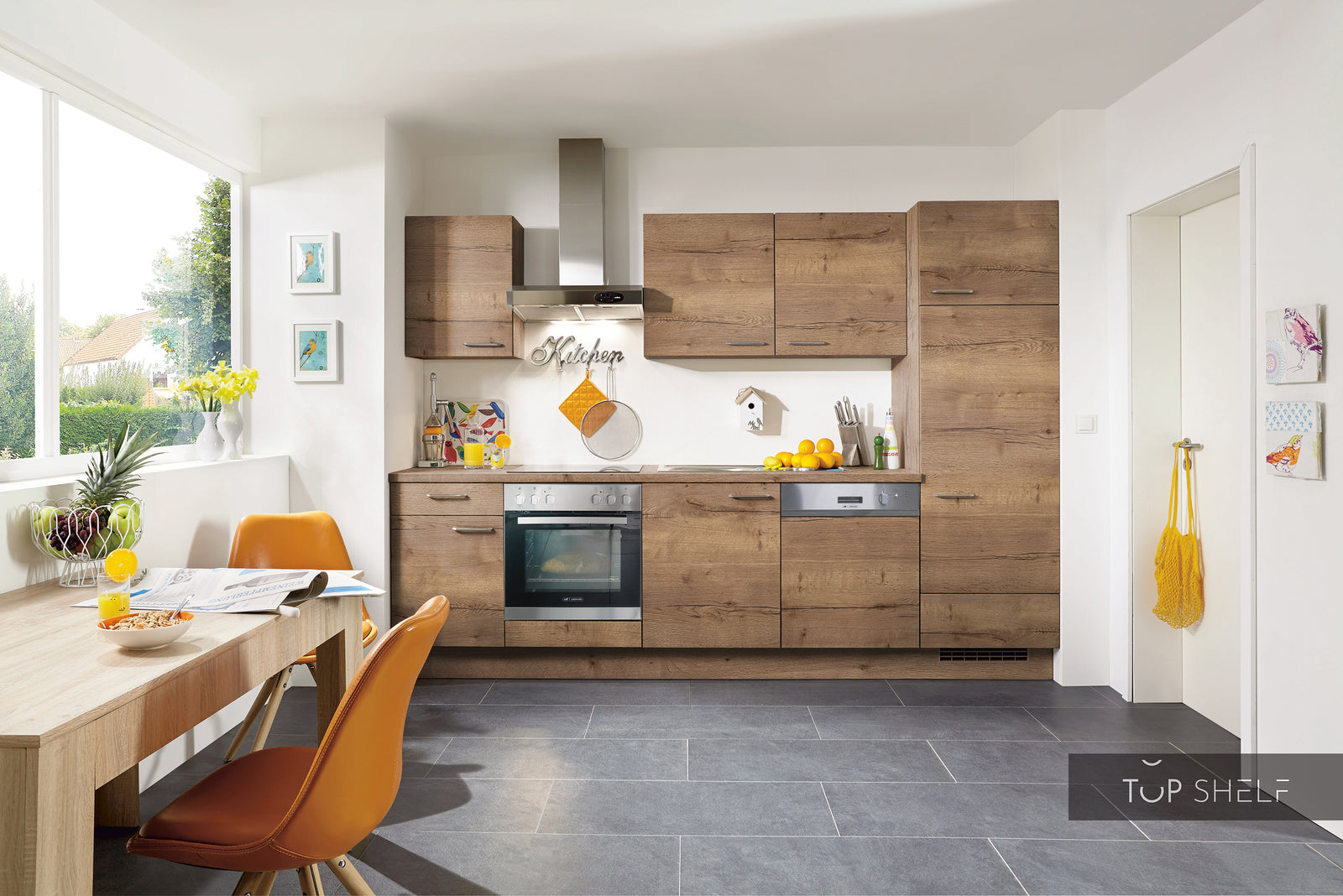 nobilia keuken Structura 402 Eiche Havanna 290 cm configureerbaar -