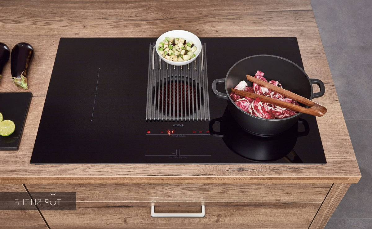 nobilia Küchenzeile mit Kücheninsel mit Insel Structura 402 Eiche Havanna Nachbildung 330 + 250 cm konfigurierbar Kochfeld spiegelverkehrt