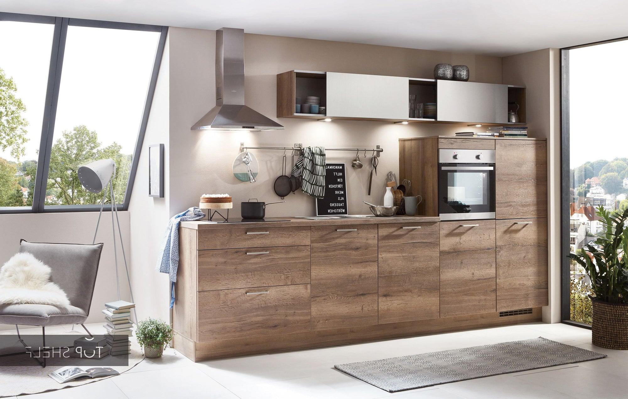 nobilia Küche Küchenzeile Structura 402 Eiche Havanna Nachbildung 340 cm konfigurierbar mit E-Geräten