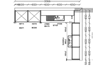 nobilia Küche Structura 403 Eiche Nero Nachbildung 250x310 cm Maße