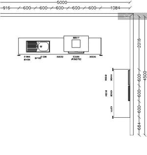 nobilia Küche Touch 340 Lacklaminat Schwarz supermatt 300 + 180 Maße