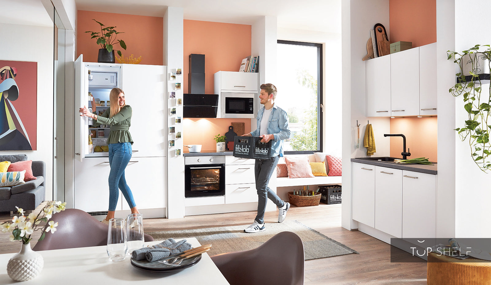 nobilia Küche in Weiß  420 cm sofort verfügbar komplett konfigurierbar mit  ohne Geräte online bestellen