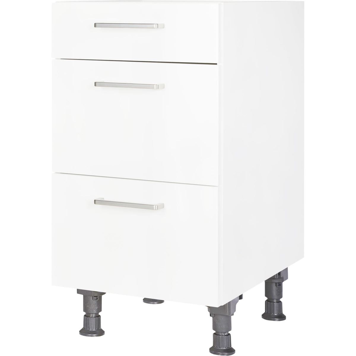 nobilia Küchen-Unterschrank UA45, Alpinweiß supermatt 45cm mit 1 Schublade und 2 Auszügen