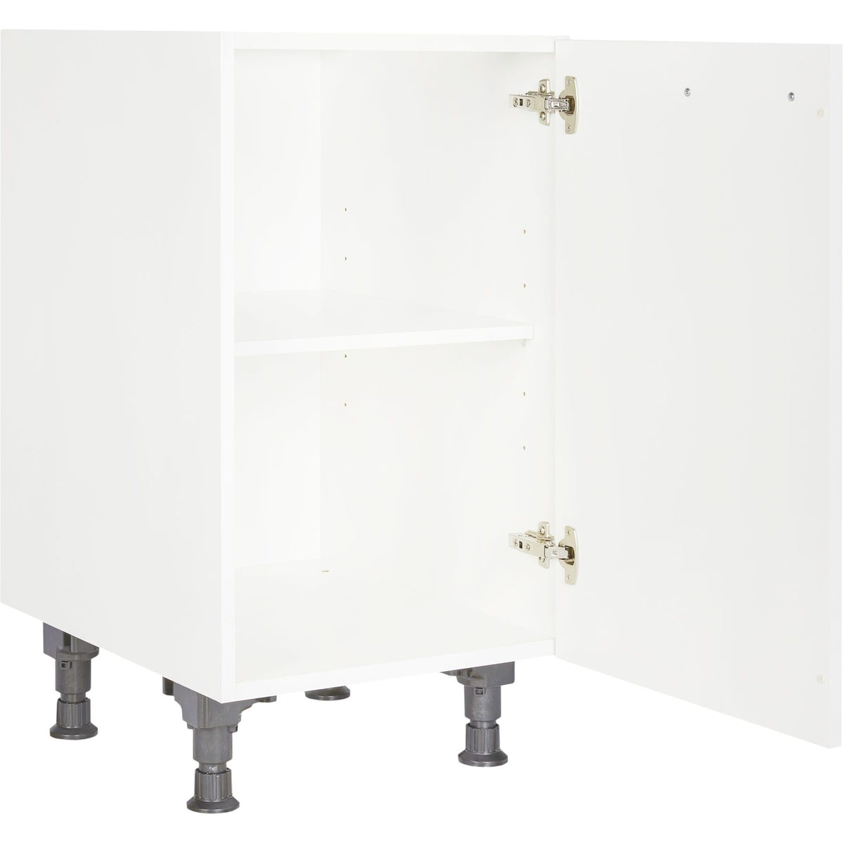 nobilia Küchen-Unterschrank UD45 Alpinweiß, 1 Tür, 1 Einlegeboden , 45cm breit, rechts