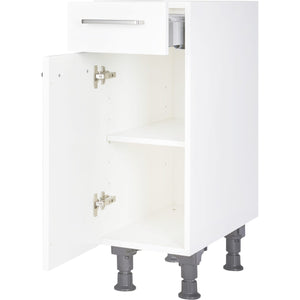 nobilia Küchen-Unterschrank US30  Weiß mit Schublade 30cm, 1 Einlegeboden, Anschlag links