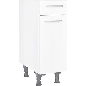 nobilia Küchen-Unterschrank US30  Weiß mit Schublade 30cm, 1 Einlegeboden, Rechtsanschlag