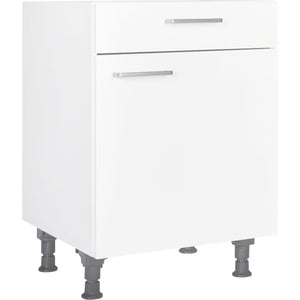 nobilia Küchen-Unterschrank US60  Weiß mit Schublade 60cm, 1 Einlegeboden, Anschlag rechts