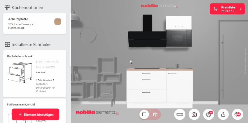 nobilia Küchenplaner Eckküche und Winkelküche konfigurieren