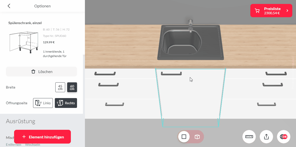 online kitchen planner TOPSHELF.de