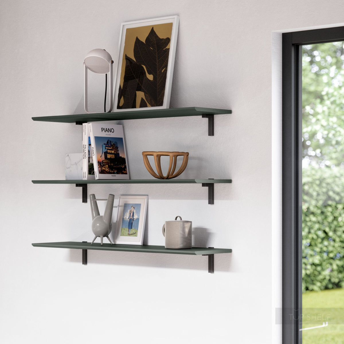 nobilia Küchenregal Wandregal Easytouch 964 Facettenboard mit Wandhalterung in Schwarz 25 cm tief 100 cm breit VBF-16