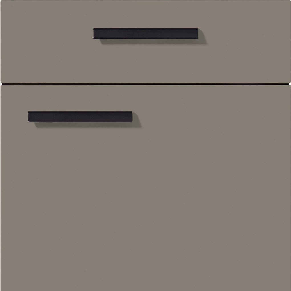 nobilia Küchen Frontüren Muster, Frontmuster - 115 Novalux Lack Taupegrau Hochglanz 513 Möbelfront