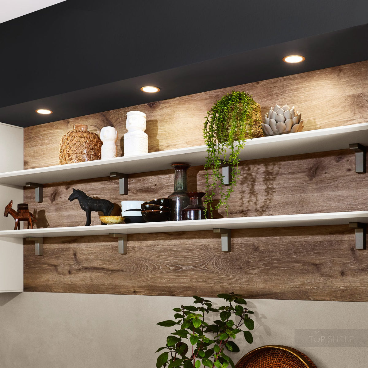 nobilia Riva Wandboard facettenboard mit Wandhalterung 25 cm tief breit VBF-16