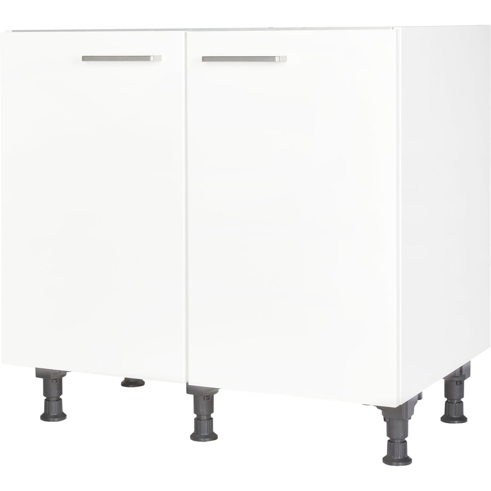 nobilia meuble sous-évier 90 cm 2 portes meuble sous-évier encastrable blanc SPUD90