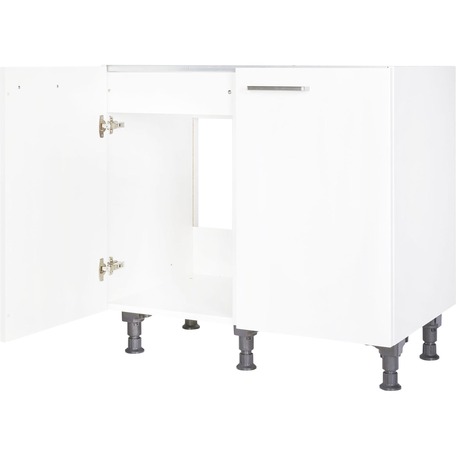 nobilia Spülen- Unterschrank SPUD90 mit 2 Türen in 90cm für Einbauspüle Alpinweiß matt