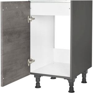 nobilia Spülenschrank SPUD45 45 cm Beton Schiefergrau Dunkel Anthrazit 889 Riva 371