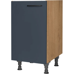 nobilia Spülenschrank SPUD45 45 cm Dunkel Blau Fjordblau Ultra Matt 966 Easytouch 945