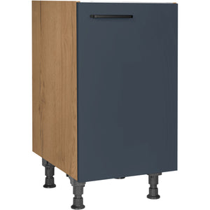 nobilia Spülenschrank SPUD45 45 cm Dunkel Blau Fjordblau Ultra Matt 966 Easytouch 945