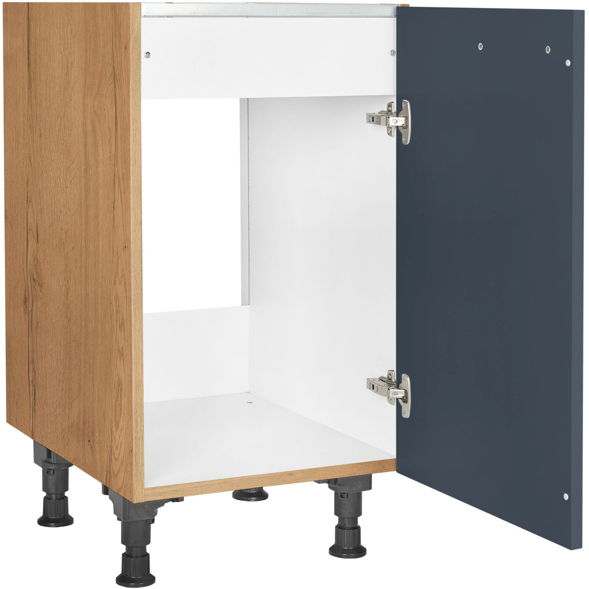 nobilia Spülenschrank SPUD45 45 cm Dunkel Blau Fjordblau Ultra Matt 966 Easytouch 945