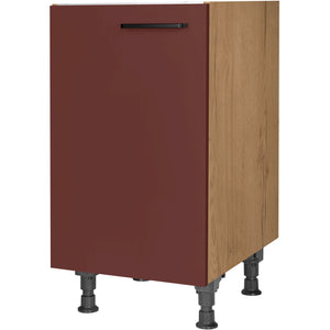 nobilia Spülenschrank SPUD45 45 cm Dunkel Rot Rostrot Ultra Matt 963 Easytouch 945