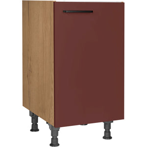 nobilia Spülenschrank SPUD45 45 cm Dunkel Rot Rostrot Ultra Matt 963 Easytouch 945