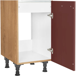 nobilia Spülenschrank SPUD45 45 cm Dunkel Rot Rostrot Ultra Matt 963 Easytouch 945