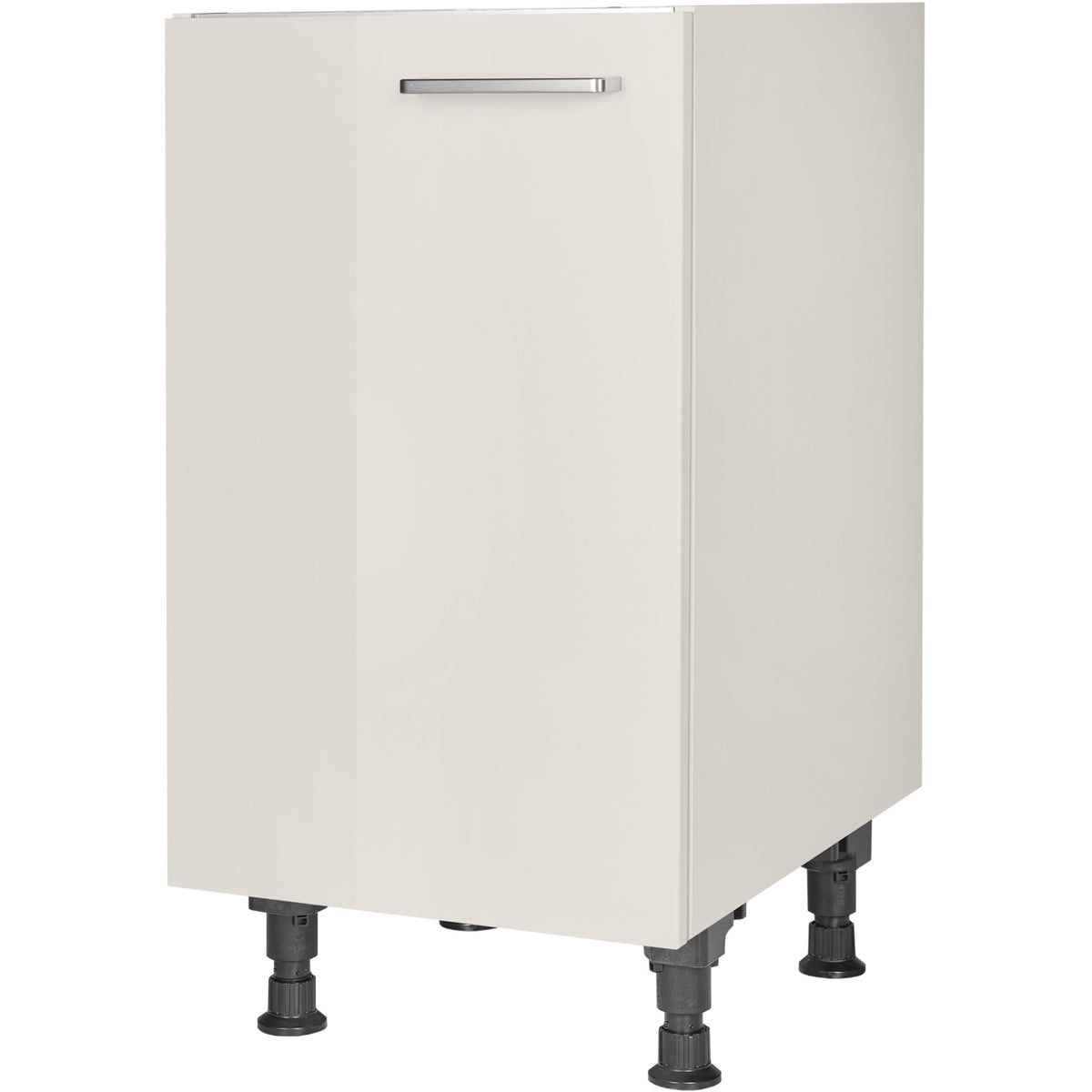 nobilia Spülenschrank SPUD45 45 cm Hell Grau Seiden grau Hoch Glanz 455 Flash 648