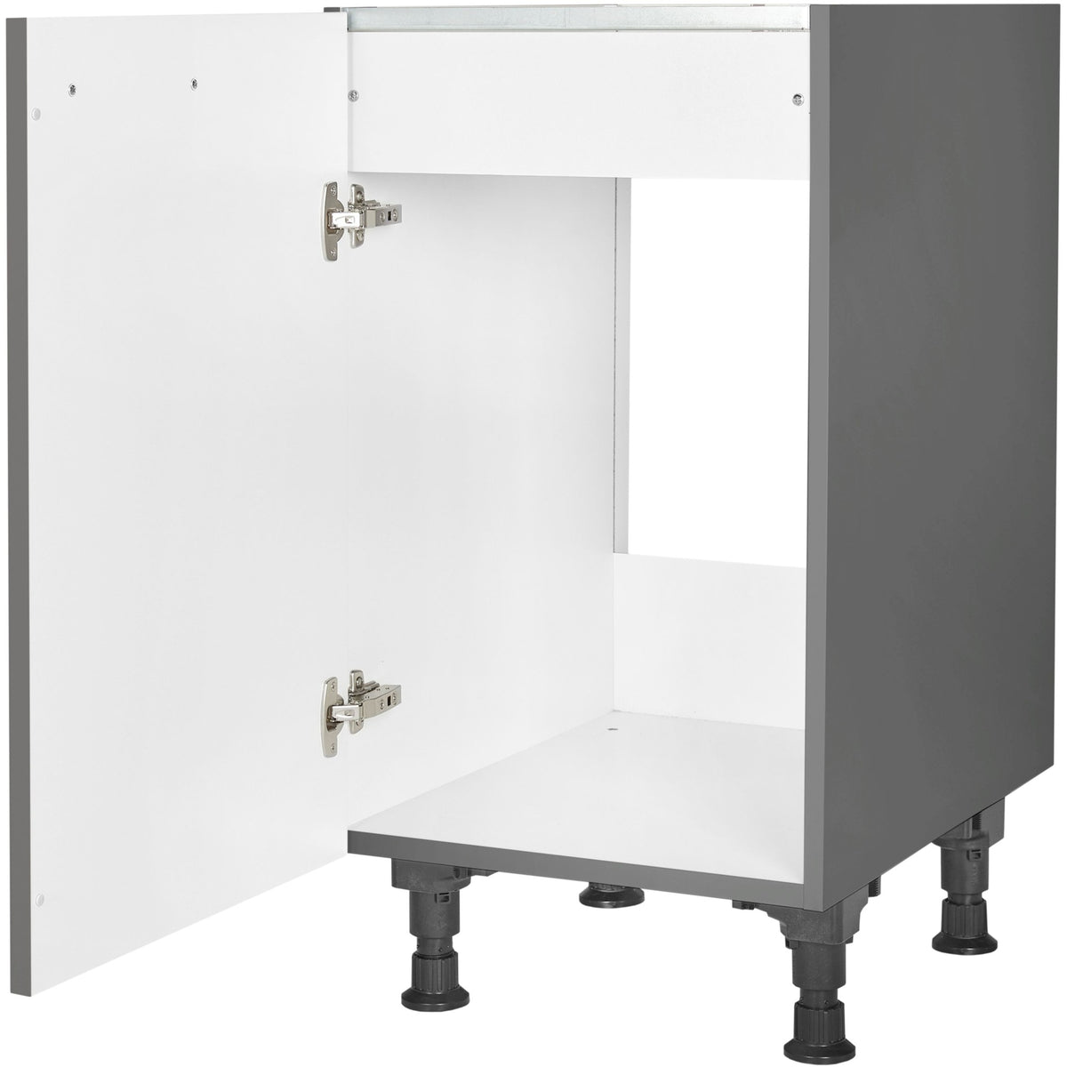 nobilia Spülenschrank SPUD45 45 cm Schiefergrau Dunkel Anthrazit Hoch glanz 453 Flash 648