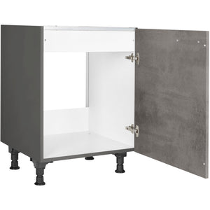 nobilia Spülenschrank SPUD60 60 cm Beton Schiefergrau Dunkel Anthrazit 889 Riva 371