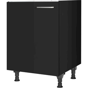 nobilia Spülenschrank SPUD60 60 cm Schwarz super matt 340 Touch 317