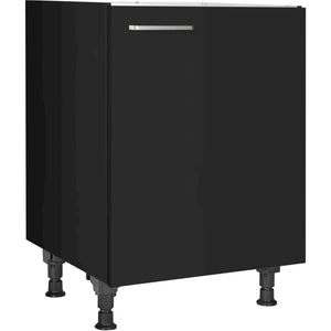 nobilia Spülenschrank SPUD60 60 cm Schwarz super matt 340 Touch 317