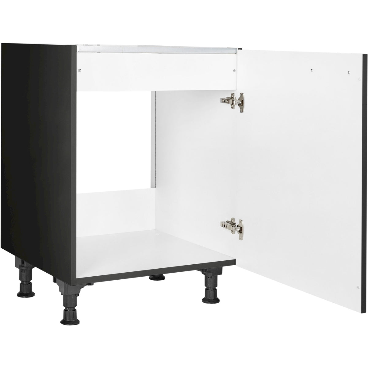 nobilia Spülenschrank SPUD60 60 cm Schwarz super matt 340 Touch 317