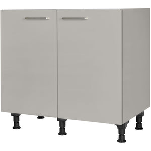 nobilia Spülenschrank SPUD90 90 cm Hellgrau Stein grau super matt 341 Touch 317